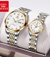OLEVS 6630 Couple Silver Gold White